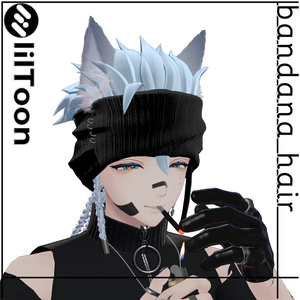 【VRC Hair】bandana hair【バンダナヘアー】