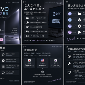 【VRChat向けUnityツール】DESIREVO WARDROBE｜対応衣装・Material・メニュー設定をかんたんに