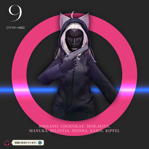 【11アバター対応】Black Raincoat Set 缩略图 3
