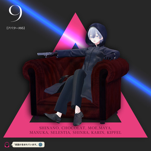 【11アバター対応】Black Raincoat Set 缩略图 2