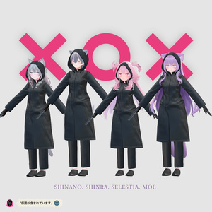【11アバター対応】Black Raincoat Set 缩略图 7