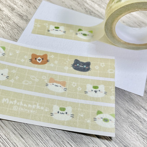 まっちゃねこ。mt製マスキングテープ【かお柄】