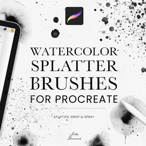 水彩スプラッターブラシ（Procreate) Watercolor Splatter Brushes Procreate 