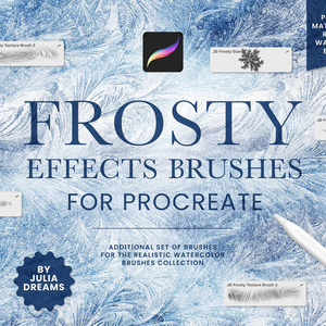 フロスティエフェクトブラシ（Procreate）Frosty Effects Procreate Brushes