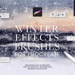 冬のエフェクト Procreate ブラシ Winter Effects Procreate Brushes