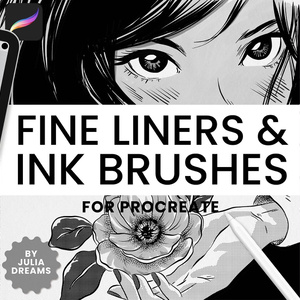 ファインライナーインク Procreateブラシ Fine Liners Ink Procreate Brushes