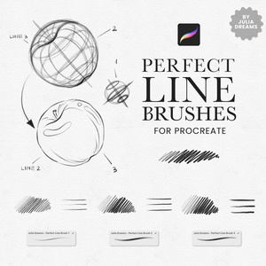 Procreate のためのパーフェクトラインブラシ Perfect Line Brushes for Procreate