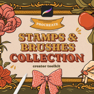 Procreateスタンプ＆ブラシ：ボタニカル・フローラル・フラワーブラシ＆スタンプ  Procreate Stamps and Brushes