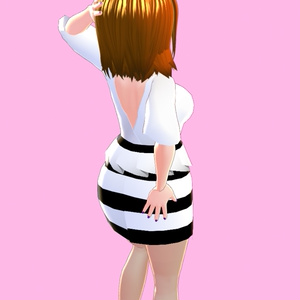 白タイトドレス（ゴムベルト2本セット）（VRoidStudio用） 缩略图 2