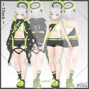 【セール中】オリジナル3Dモデル「チェック&ナイト」 缩略图 2