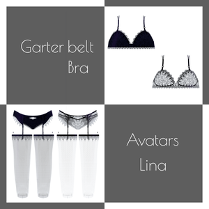 Garter belt ,Bra【Lina対応】ガーターベルト ブラ