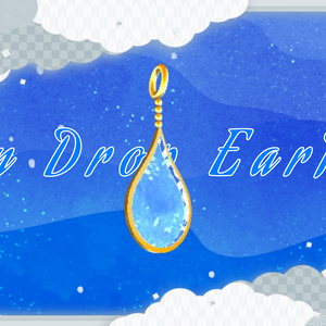 無料有【VRChat想定】Rain Drop EarRing
