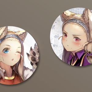 DQX 勇者姫缶バッジセット