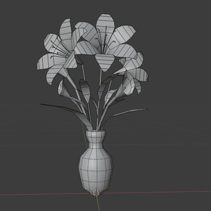 【3Dモデル】ユリの花瓶セット 缩略图 2