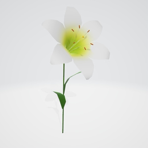【3Dモデル】ユリの花瓶セット 缩略图 3