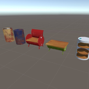 ドラム缶DIY家具セット【3Dモデル】 缩略图 12