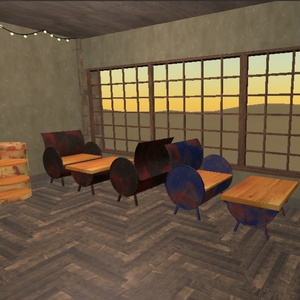 ドラム缶DIY家具セット【3Dモデル】 缩略图 3