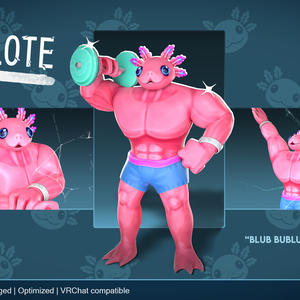 Macholote | 3D Character | VRChat-Ready Avatar