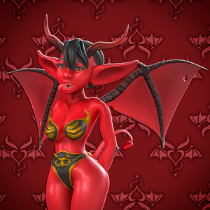 😈 Demon Girl 🔥 スタイライズド3Dキャラクター｜VRChat対応｜