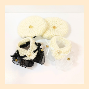 ぬい服｜10cm 15cm 16cm｜フリルリボンサロペット+帽子のセット