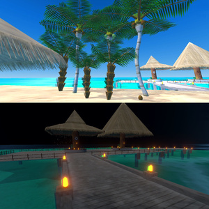 トロピカルビーチセットVer1.3.1(135点)シェーダー付[Unity/VRChat/Cluster/FBX] 缩略图 16