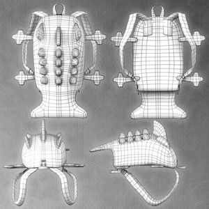 OD Dragonet Backpack | バッグ | 歯なし | VRC対応 | 3Dアセット | 商用/個人ライセンス 缩略图 7