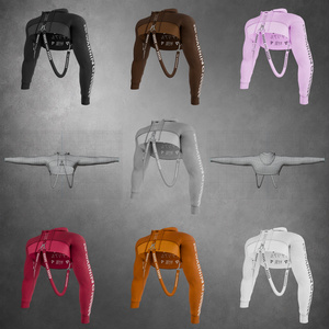 OD Crop Hoodie Techwear | ベリーフーディー | シュラッグ風フーディー | 衣装 | 3Dアセット | 商用・個人利用ライセンス 缩略图 7