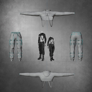 OD Pants Techwear | コーディネート | トラウザーズ | 3Dアセット | 商用・個人利用ライセンス 缩略图 8