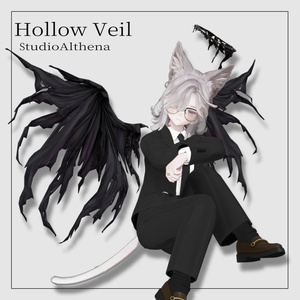Hollow Veil 腐食した翼とヘイローの悪魔セット【VRChat想定】