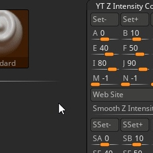 ZbrushのZ強度を複数の指定値に切替えるプラグイン「YT Z Intensity Controller」