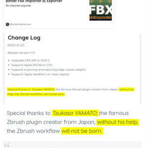 Zbrushのサブツールに直接FBXのメッシュを転送するプラグイン「YT Quick Importer」
