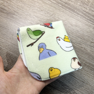 鳥がいっぱいタオルハンカチ
