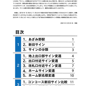 あざみ野駅サイン更新記録本