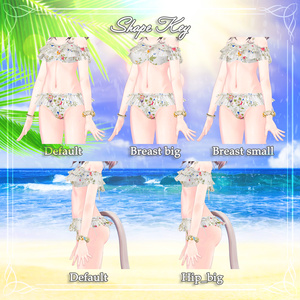 Dazzling Frill Swimwear - アクセサリー付き フリル水着 - 柄・カラバリ有り  #SALVATOR3D 缩略图 2