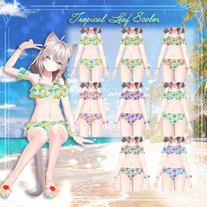 Dazzling Frill Swimwear - アクセサリー付き フリル水着 - 柄・カラバリ有り  #SALVATOR3D 缩略图 5