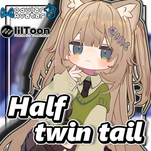 【複数アバター対応】🌸ハーフツインヘア/Half Twintails【髪型】