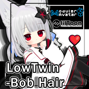 【複数アバター対応】ローツインボブヘア/LowTwin-Bob Hair【髪型】