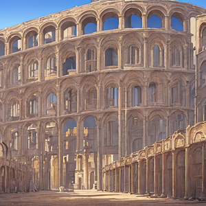 イラスト素材　古い建造物５枚セット（1920*720）