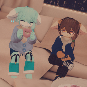 【VRChat想定3Dモデル】カーディガンコーデ「ChocoMoca」 缩略图 11