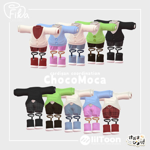 【VRChat想定3Dモデル】カーディガンコーデ「ChocoMoca」 缩略图 6