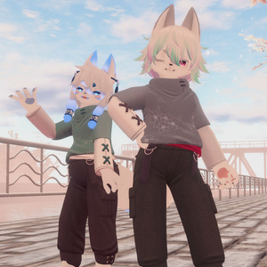 【VRChat想定3Dモデル】パーカーコーデ「Skylark」 缩略图 12