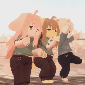 【VRChat想定3Dモデル】パーカーコーデ「Skylark」 缩略图 7