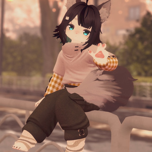 【VRChat想定3Dモデル】パーカーコーデ「Skylark」 缩略图 6
