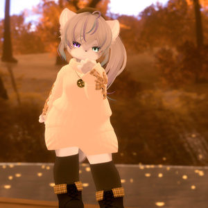 【VRChat想定3Dモデル】ニットワンピコーデ「SugarMaple」 缩略图 14