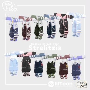 【VRChat想定3Dモデル】ストリートウェア「Strelitzia」 缩略图 4