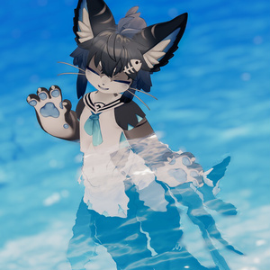 【VRChat想定3Dモデル】シャロくん向けマリンセーラー「DeepBlue」 缩略图 8