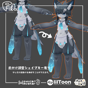 【VRChat想定3Dモデル】シャロくん向けマリンセーラー「DeepBlue」 缩略图 5