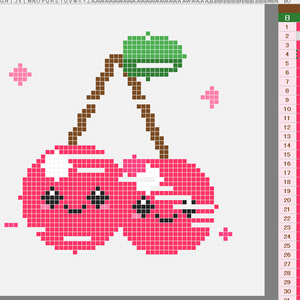 【Excel】ドット絵チェリーのハビットトラッカー｜自動集計で毎日楽しく続く習慣管理シート
