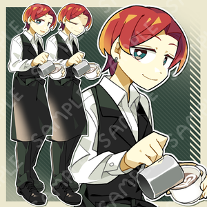 バリスタ風お姉さん立ち絵