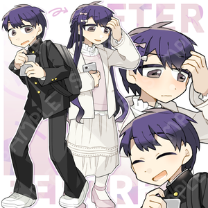 女装少年ビフォーアフター立ち絵